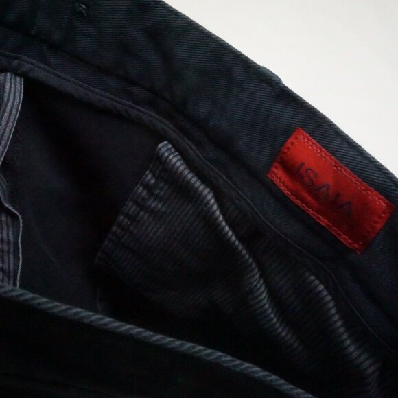 Isaia S Tinto Capo Blue Twill Cotton Blend Casual Mens Chino Pants 50R EU NEW - Picture 8 of 8